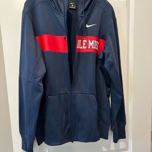 Nike Men’s Ole Miss Blue and Red Full-Zip Jacket, Size M